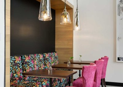 Photo of a gathering space with modern decor