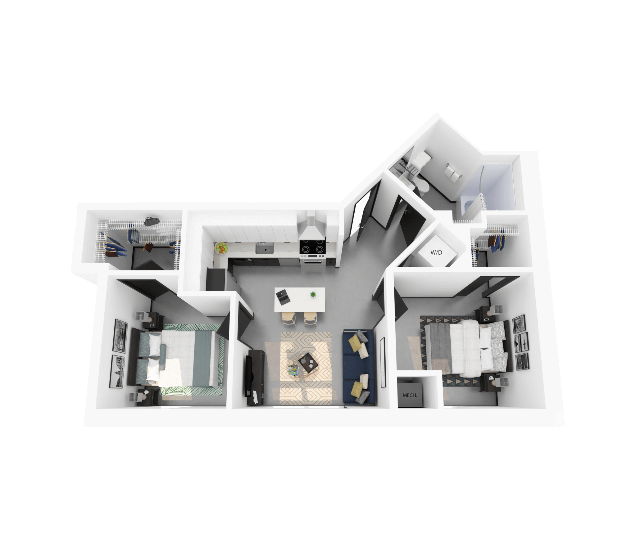 Floor Plan K – 2 Bedroom Apartment