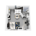 3D rendering of floor plan N (lower)