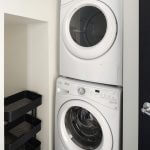View of stacked washer-dryer