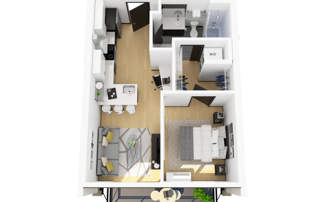 Floor Plan J2 – 1 Bedroom Apartment