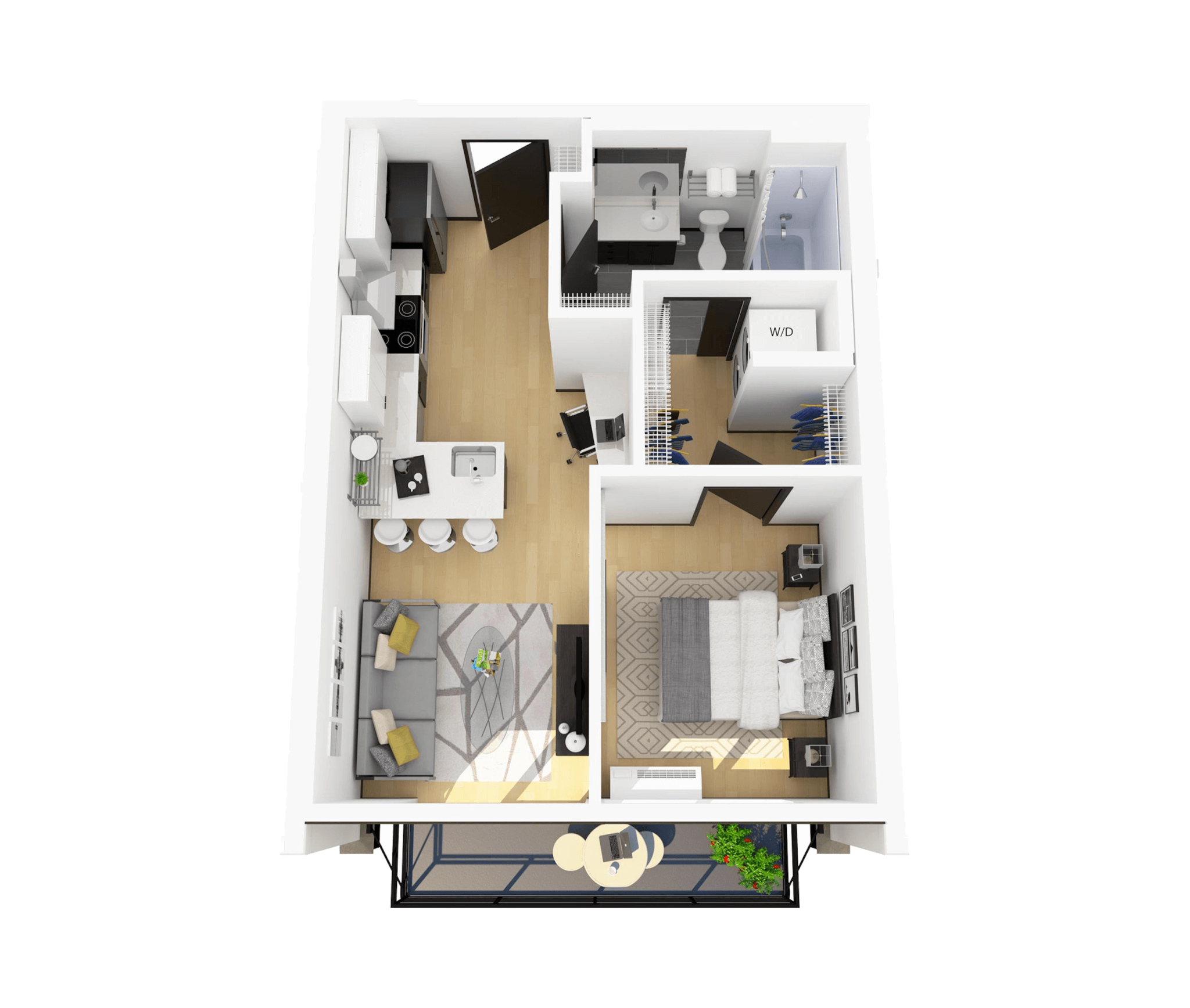 Floor Plan J2 – 1 Bedroom Apartment